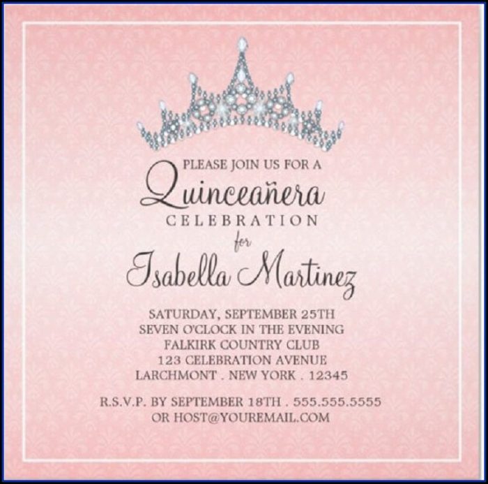 Quinceanera Invitation Templates Quinceanera Invitation Templates