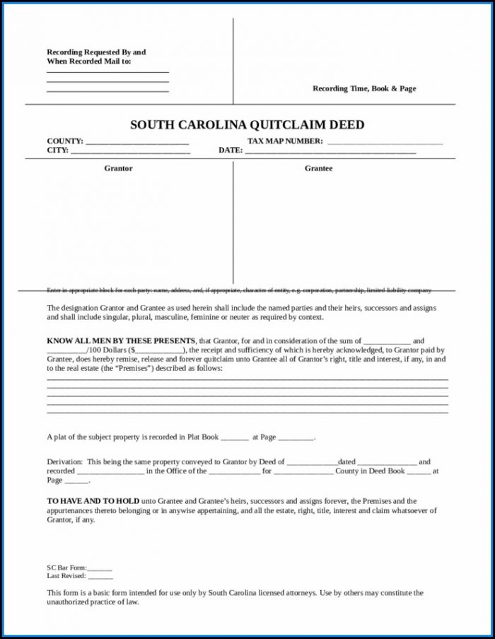 Quit Claim Deed Form Word Quit Claim Deed Form Word