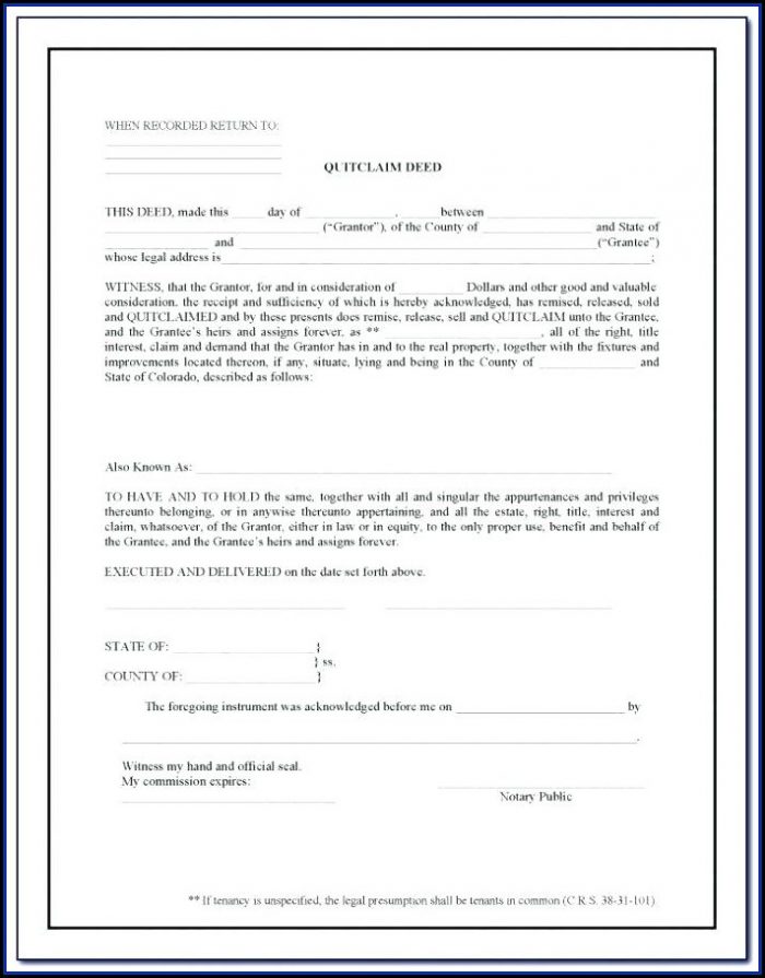 Quit Claim Deed Template California Quit Claim Deed Template California