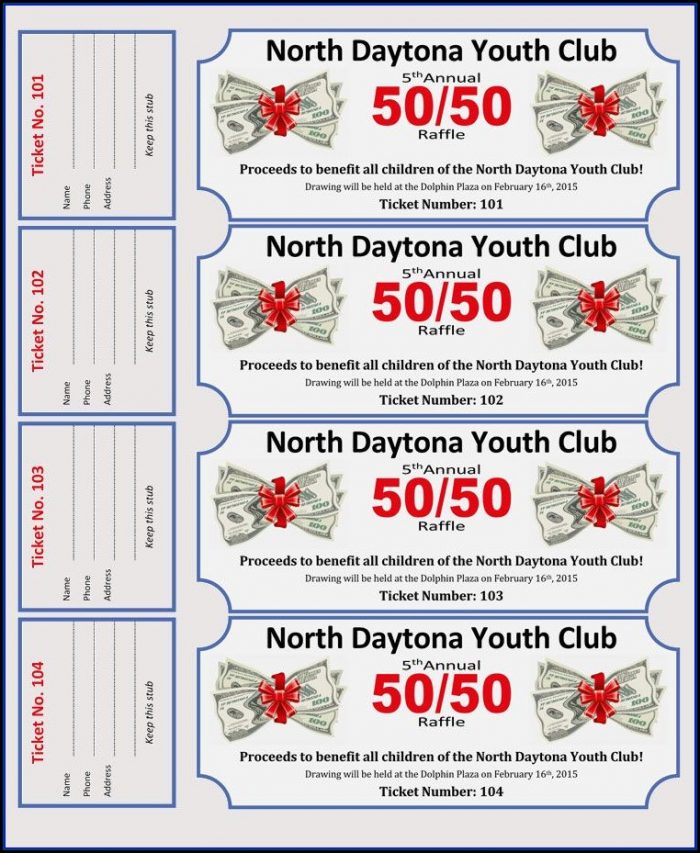 Raffle Tickets Template Word Raffle Tickets Template Word
