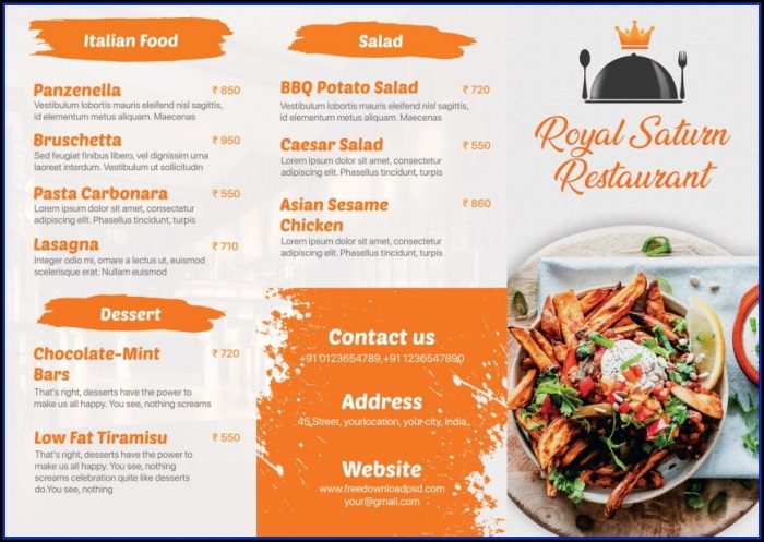 Restaurant Menu Design Templates Restaurant Menu Design Templates