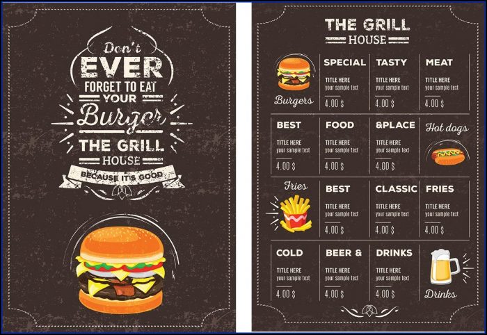 Restaurant Menu Design Templates Photoshop Restaurant Menu Design Templates Photoshop