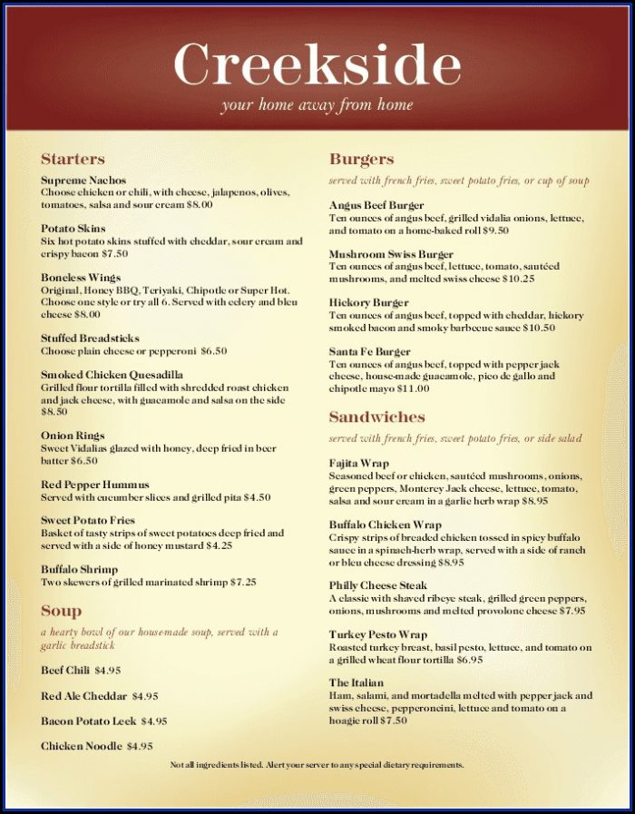 Restaurants Menu Design Templates Restaurants Menu Design Templates