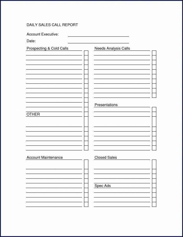 Sales Call Report Template Free Sales Call Report Template Free