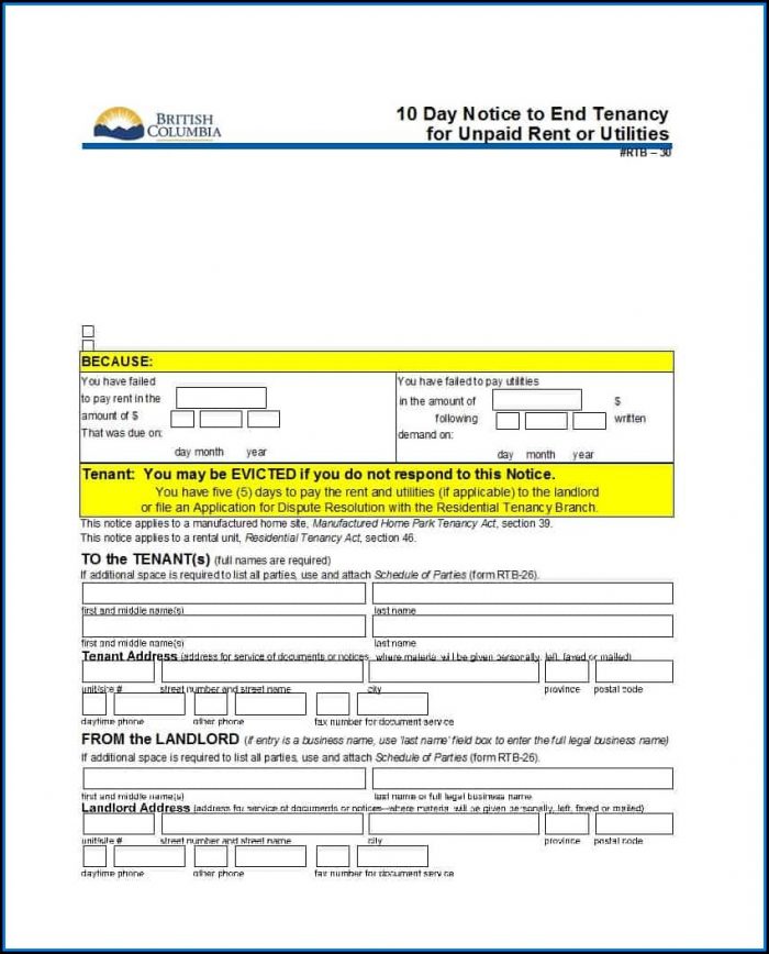 Sample Eviction Notice To Tenant Sample Eviction Notice To Tenant