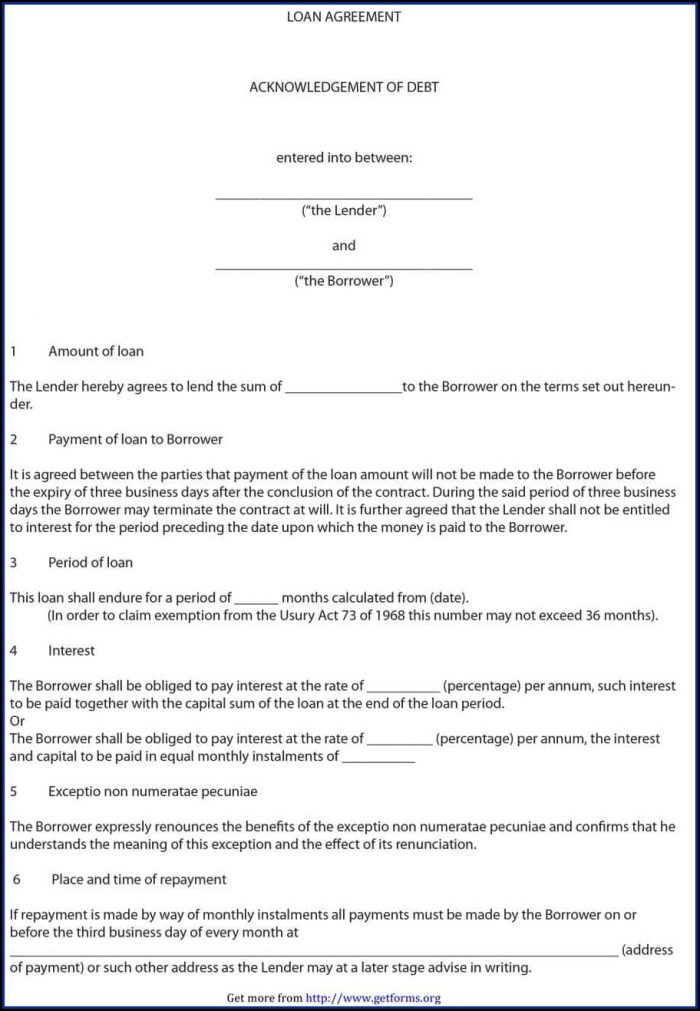 Simple Loan Agreement Template Free Simple Loan Agreement Template Free