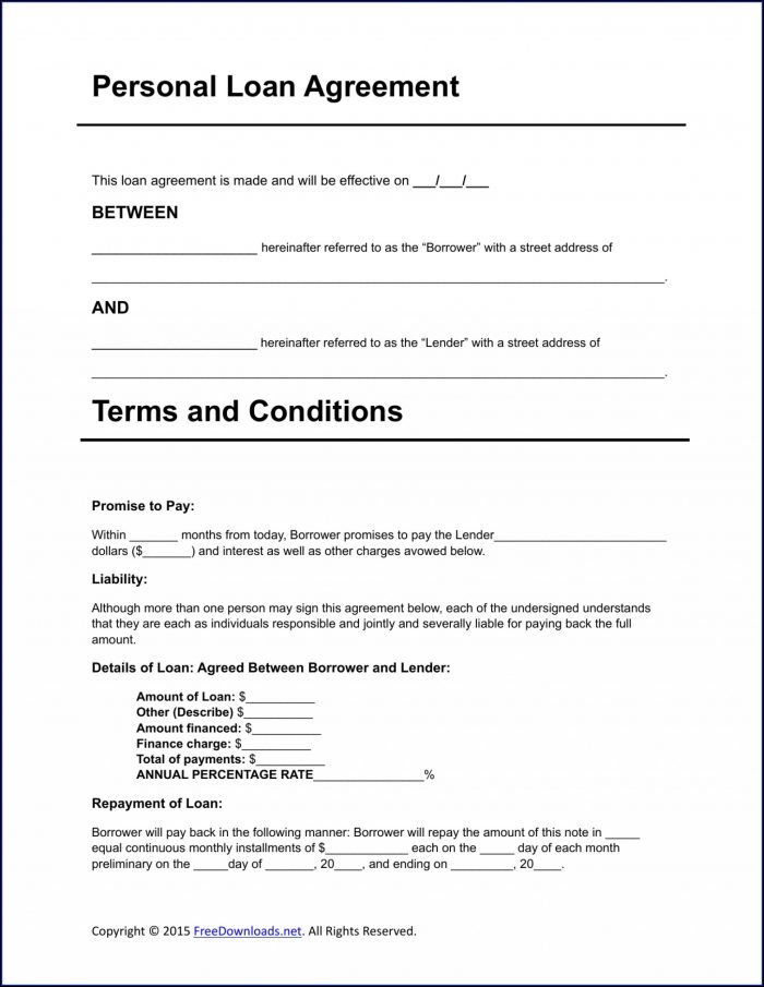 Simple Loan Agreement Word Format Simple Loan Agreement Word Format