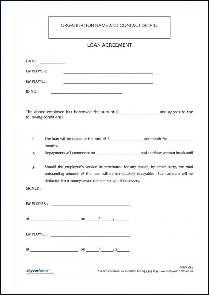 Simple Personal Loan Agreement Template Microsoft Word Simple Personal Loan Agreement Template Microsoft Word