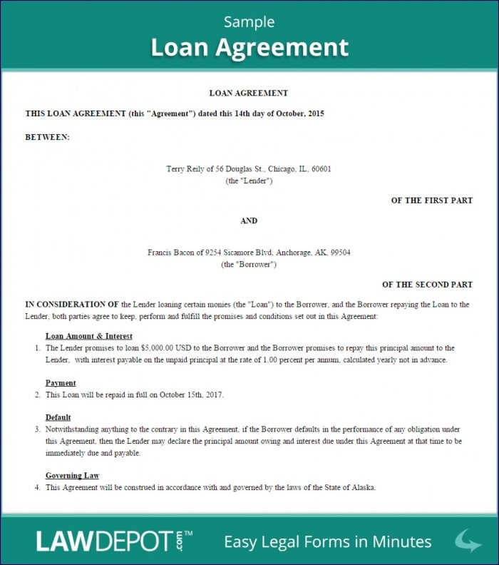 Standard Loan Agreement Template Standard Loan Agreement Template