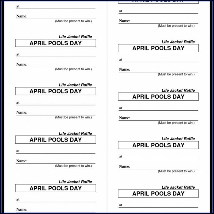 Template For Numbered Raffle Tickets In Word Template For Numbered Raffle Tickets In Word