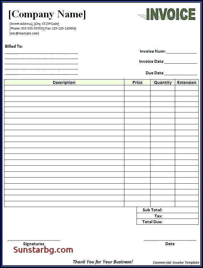 Templates For Invoices Free Templates For Invoices Free