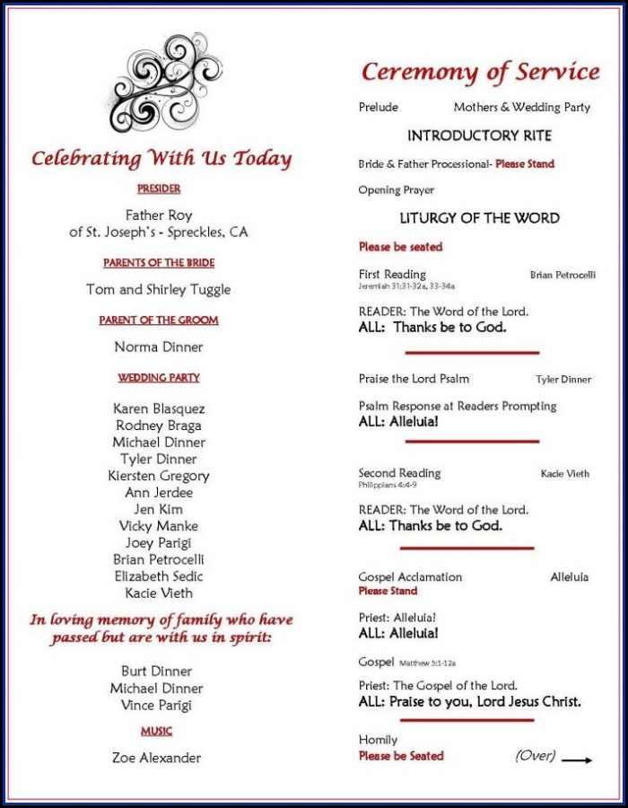 Wedding Ceremony Program Sample Philippines Wedding Ceremony Program Sample Philippines