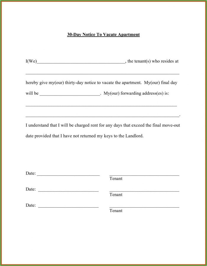 30 Day Eviction Notice Form Template California 30 Day Eviction Notice Form Template California