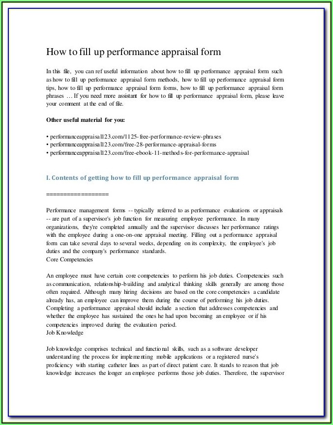 Appraisal Form Filling Software Developer Appraisal Form Filling Software Developer