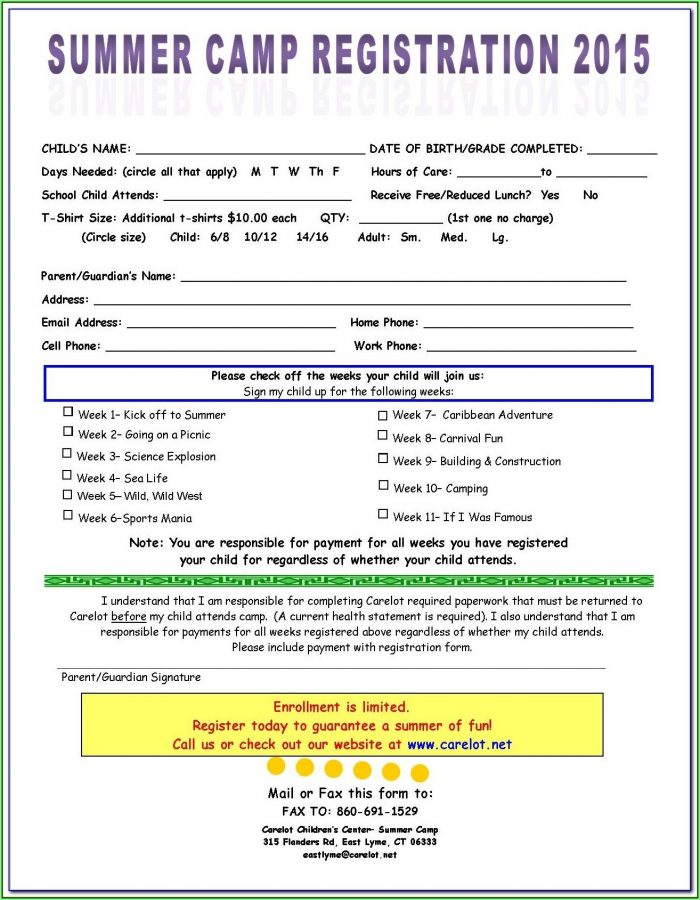 Basketball Camp Registration Form Template Word Basketball Camp Registration Form Template Word
