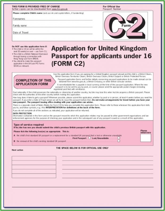 British Passport Renewal Form C1 Download British Passport Renewal Form C1 Download