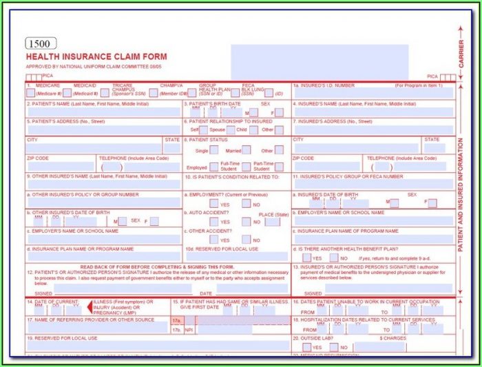 Cms 1500 Claim Form Instructions Pdf Cms 1500 Claim Form Instructions Pdf