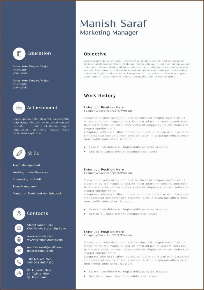 Executive Resume Template Word Executive Resume Template Word