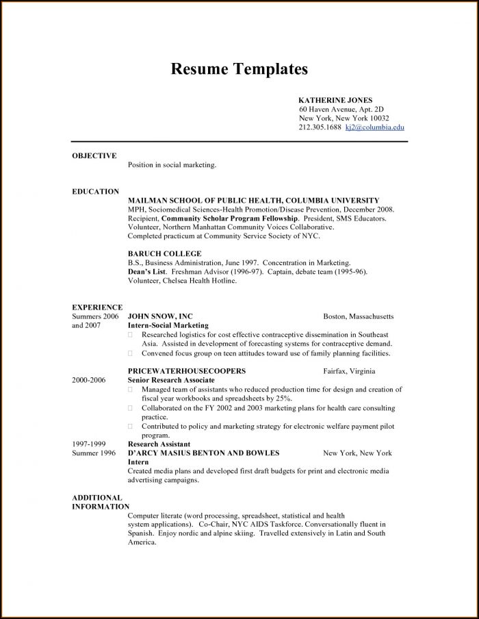 Filling Out Resume Experience Filling Out Resume Experience