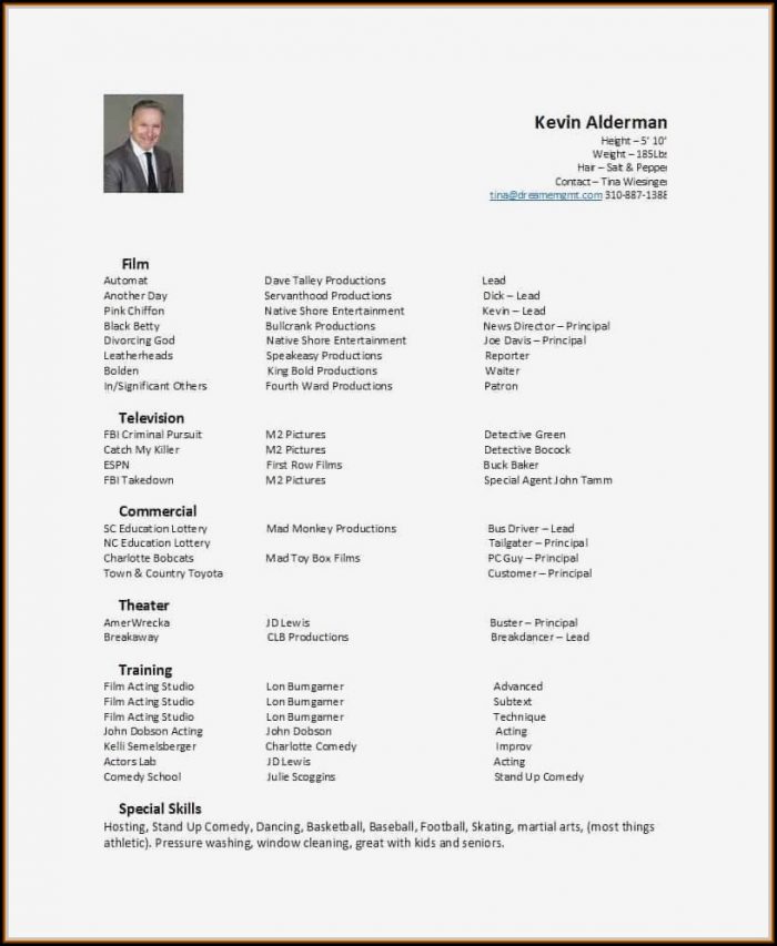 Free Actor Resume Builder Free Actor Resume Builder