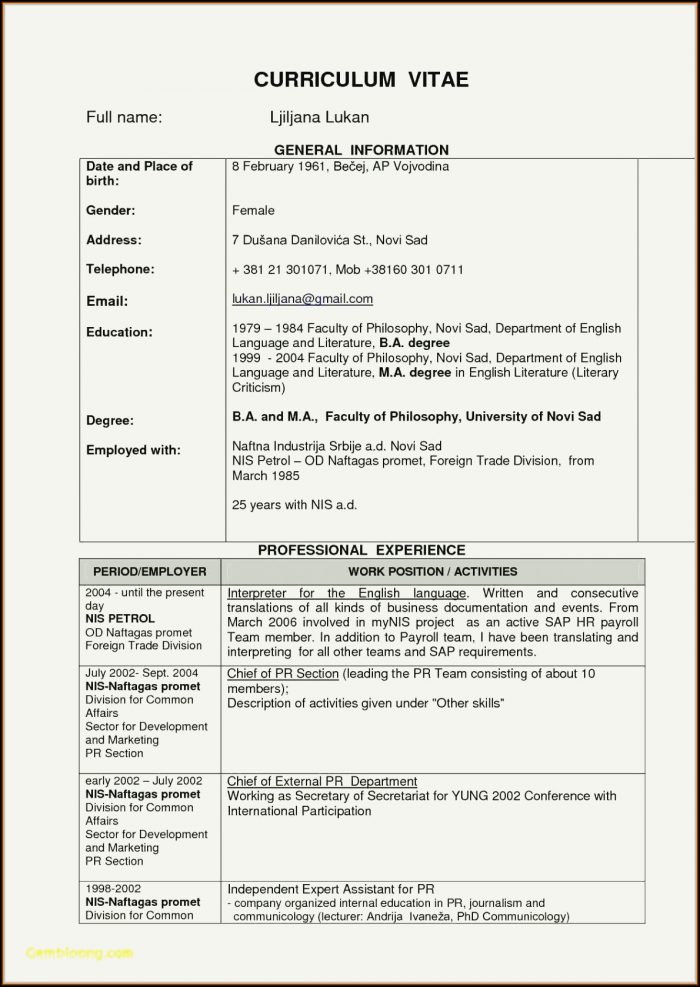 Free Blank Resume Templates Free Blank Resume Templates
