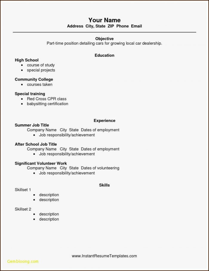 Free High School Graduate Resume Templates Free High School Graduate Resume Templates