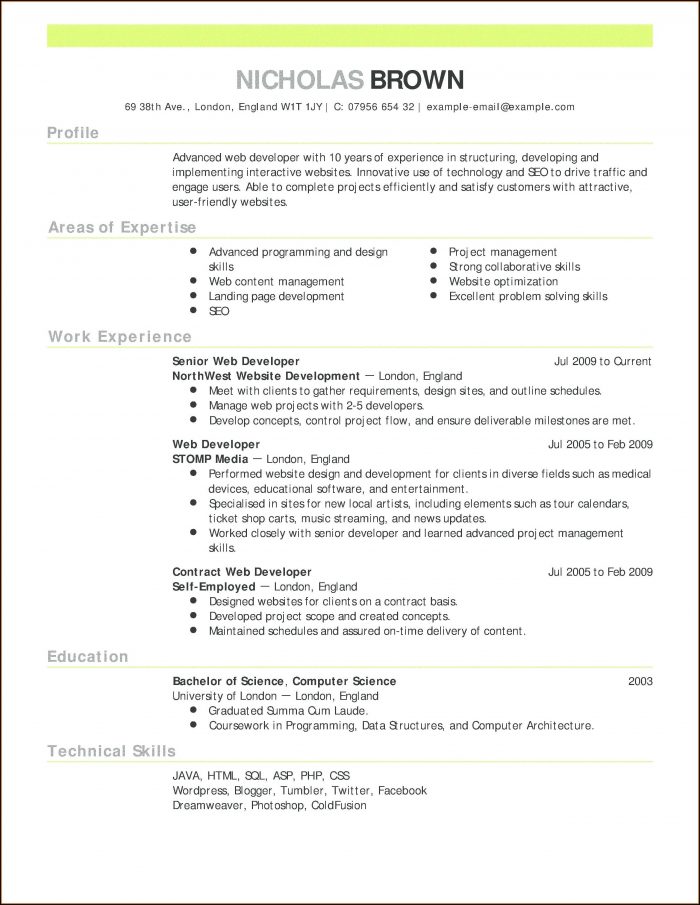 Free Resume Template For College Student Free Resume Template For College Student