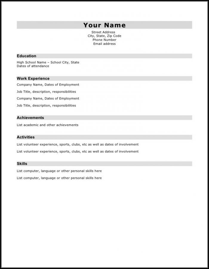 Free Student Resume Builder Free Student Resume Builder