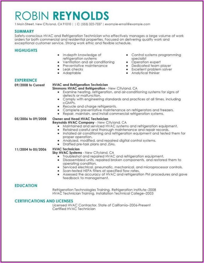Hvac Service Manager Resume Example Hvac Service Manager Resume Example