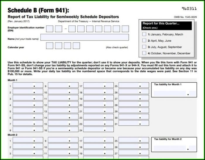 Irs.gov Forms 941 Schedule B Irs.gov Forms 941 Schedule B