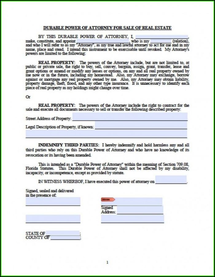Limited Power Of Attorney Form Florida Pdf Limited Power Of Attorney Form Florida Pdf