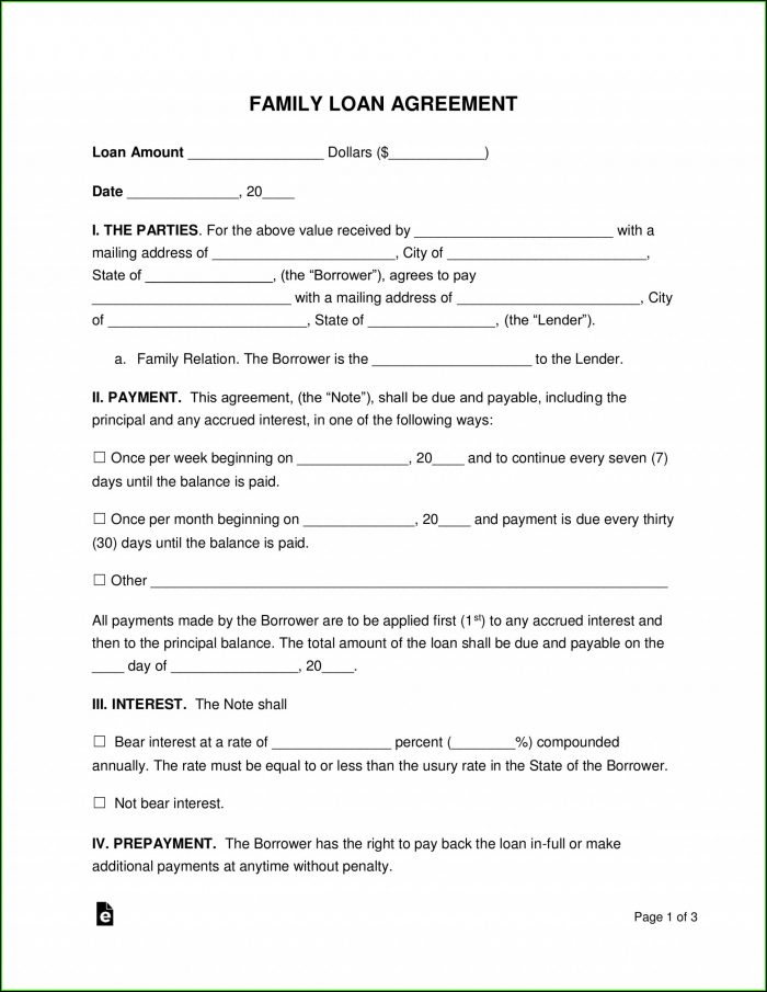 Loan Agreement Sample In Word Format Loan Agreement Sample In Word Format