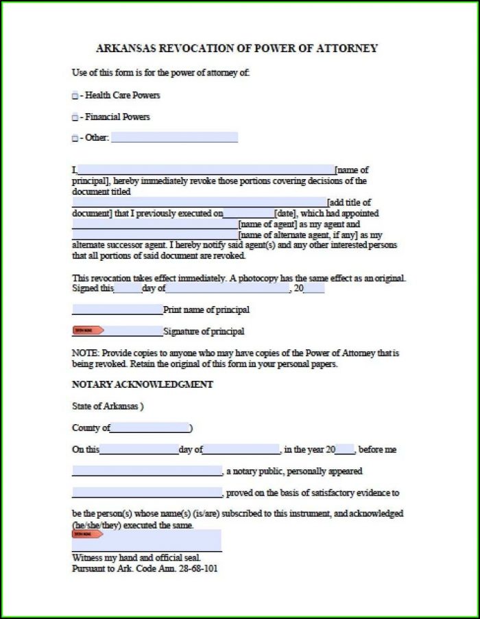 Medical Power Of Attorney Form Arkansas Medical Power Of Attorney Form Arkansas