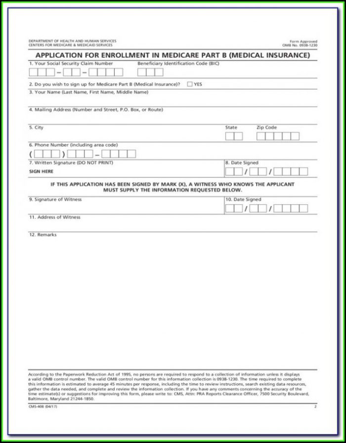 Medicare Re Enrolment Form Medicare Re Enrolment Form