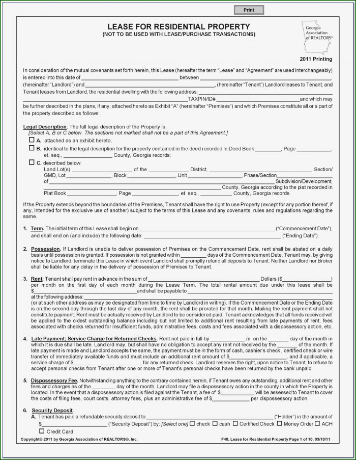 New Jersey Realtors Standard Form Of Residential Lease New Jersey Realtors Standard Form Of Residential Lease