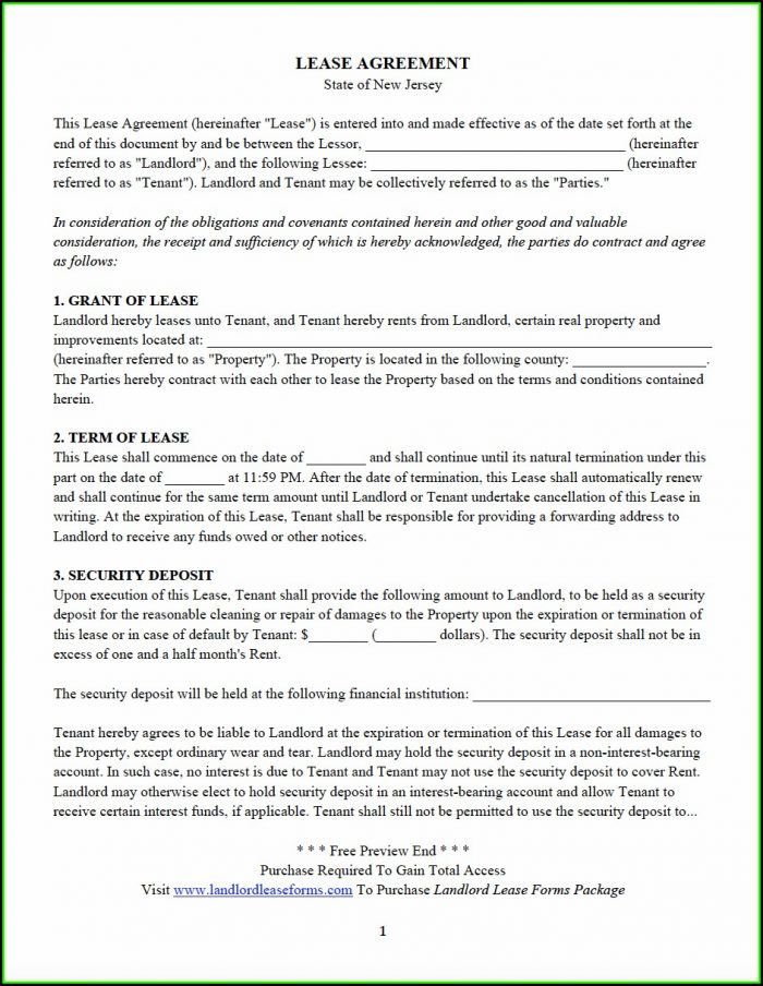 New Jersey Realtors Standard Form Of Residential Lease Pdf New Jersey Realtors Standard Form Of Residential Lease Pdf