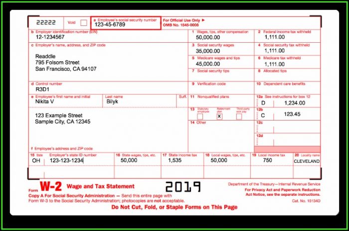 Online Fillable W 2 Forms Online Fillable W 2 Forms