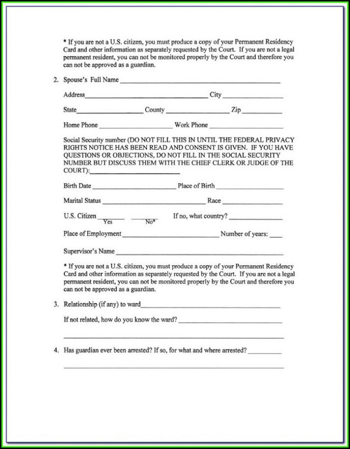 Permanent Guardianship Forms Georgia Permanent Guardianship Forms Georgia