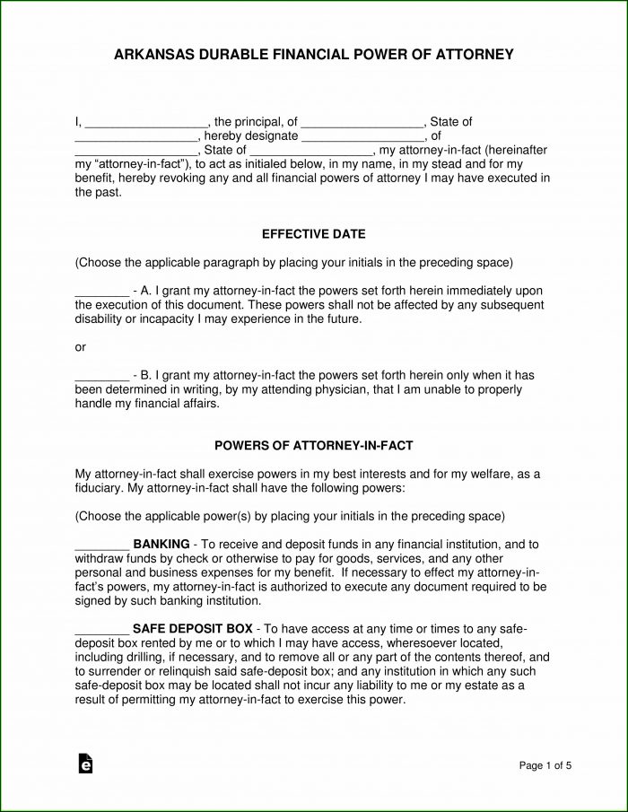 Power Of Attorney Form Arkansas Pdf Power Of Attorney Form Arkansas Pdf