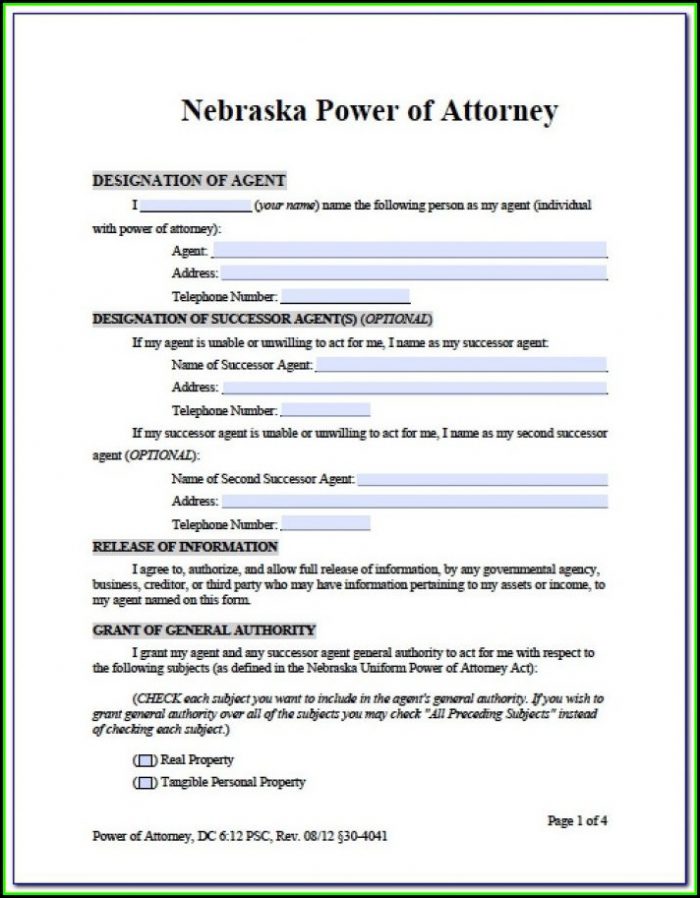 Printable Durable Power Of Attorney Form Missouri Printable Durable Power Of Attorney Form Missouri
