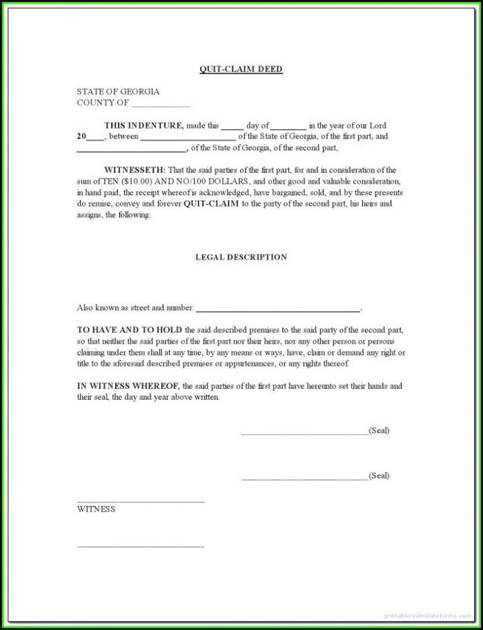 Printable Quit Claim Deed Form Florida Printable Quit Claim Deed Form Florida