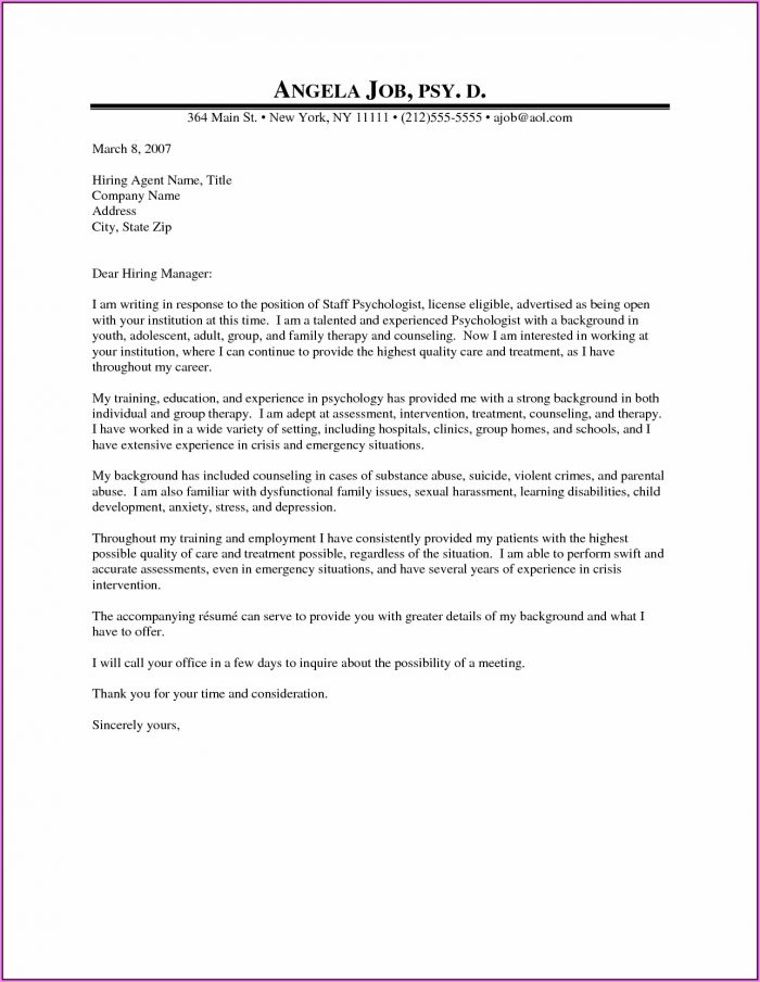 Professional Cover Letter For Resume Example Professional Cover Letter For Resume Example
