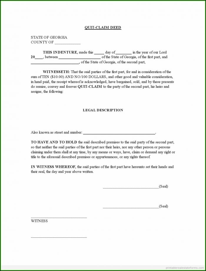 Quit Claim Deed Sample California Quit Claim Deed Sample California