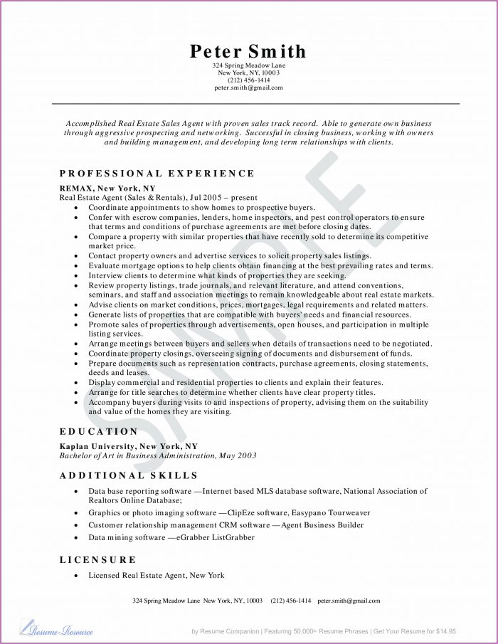Real Estate Agent Resume Templates Real Estate Agent Resume Templates