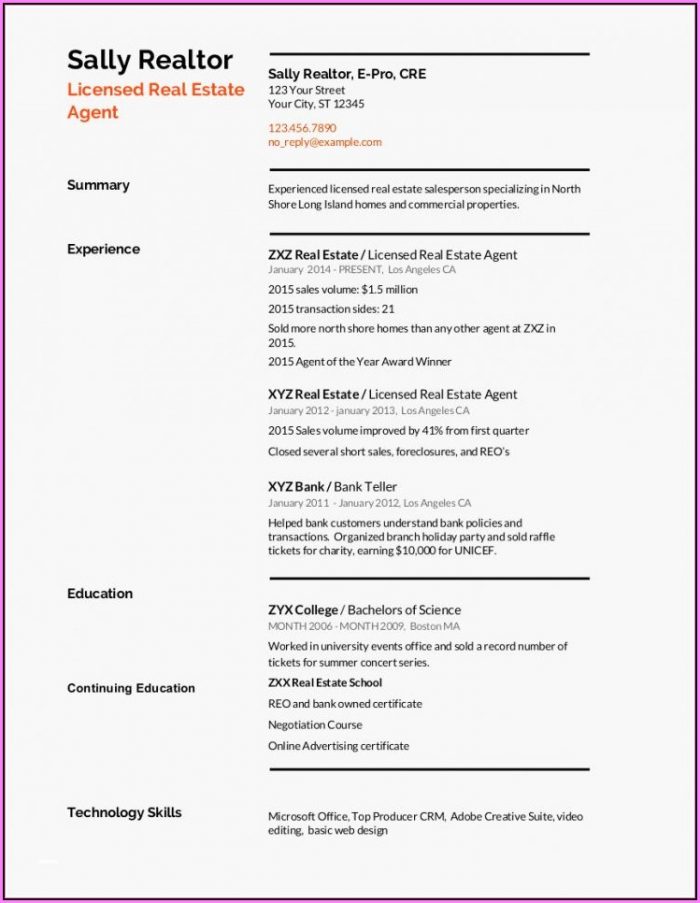 Real Estate Resume Templates Real Estate Resume Templates