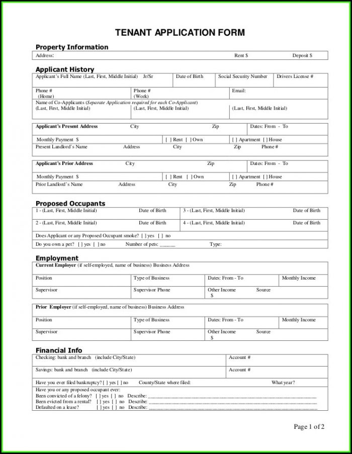 Renters Background Check Application Form Renters Background Check Application Form
