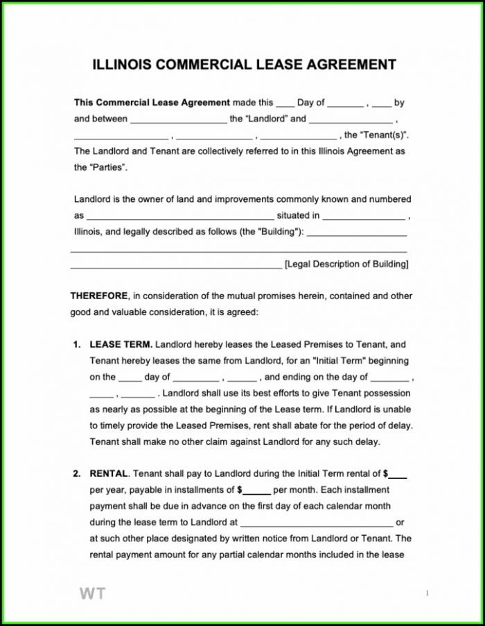 Residential Lease Agreement Il Residential Lease Agreement Il