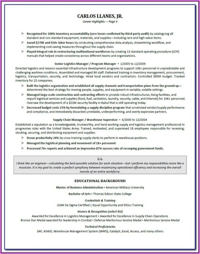Resume Examples For Executives Resume Examples For Executives