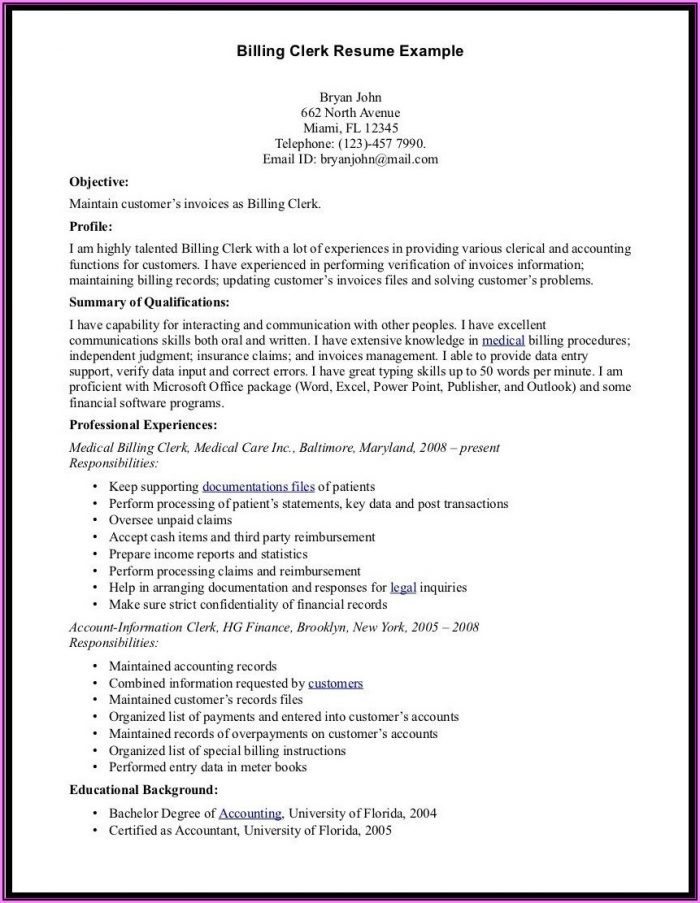 Resume For Medical Billing Manager Resume For Medical Billing Manager