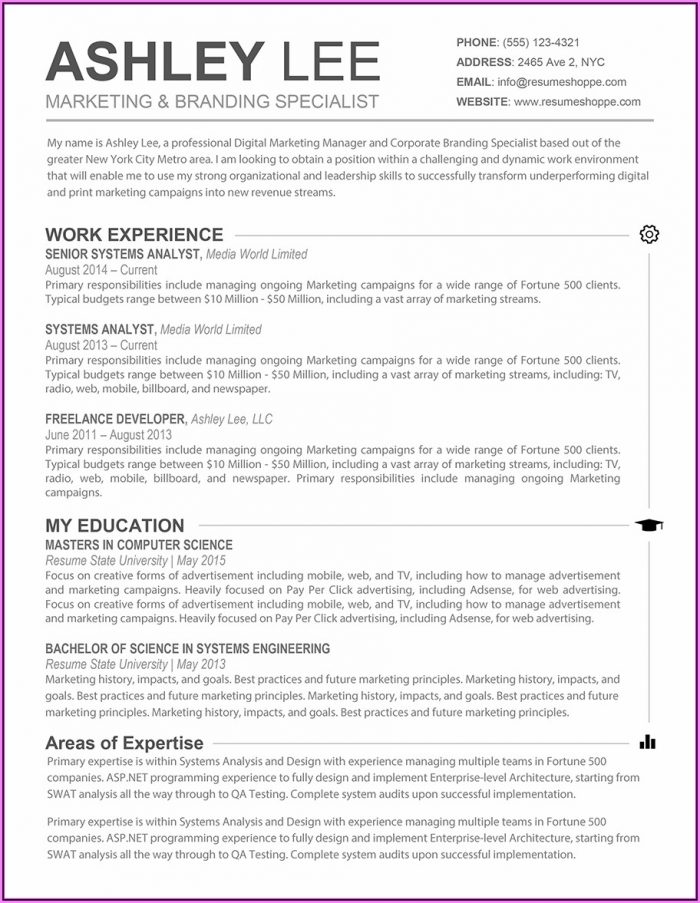 Resume Template Free For Mac Resume Template Free For Mac